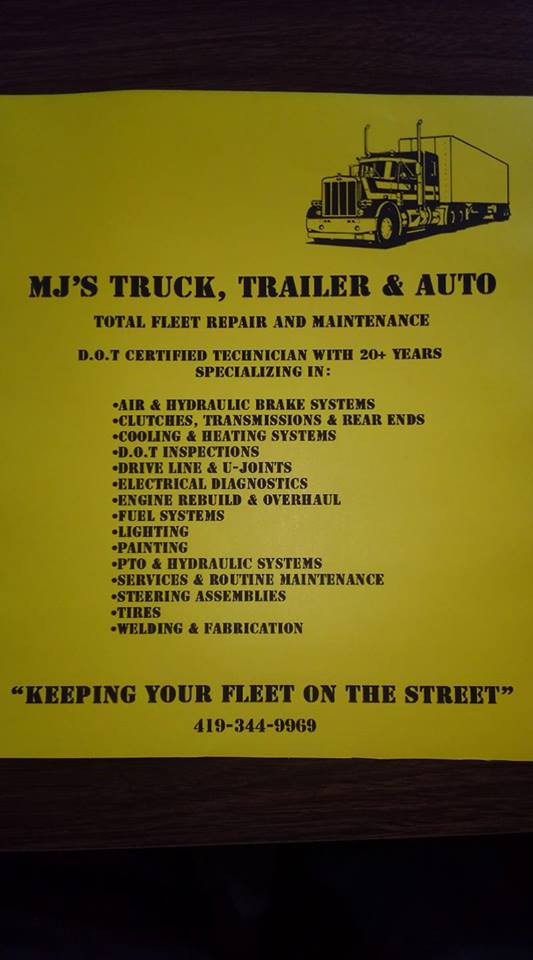 MJs Truck, Trailer & Auto | 164 Lincoln Ave, Swanton, OH 43558, USA | Phone: (419) 344-9969