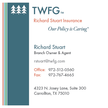 Richard Stuart TWFG Insurance | 1620 FM 544, Lewisville, TX 75056, USA | Phone: (972) 512-0560