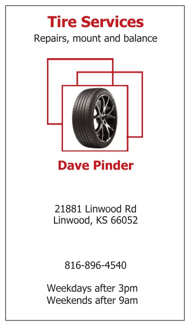 Tire Guy Daves | 21881 Linwood Rd, Linwood, KS 66052, USA | Phone: (816) 896-4540