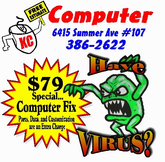 KC Computer Repair | 6415 Summer Ave, Memphis, TN 38134, USA | Phone: (901) 386-2622