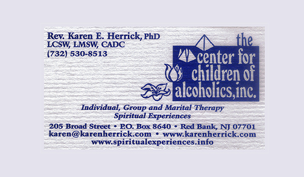 Karen Herrick PhD, LCSW, LMCS, CADC | 205 Broad St, Red Bank, NJ 07701, USA | Phone: (732) 530-8513