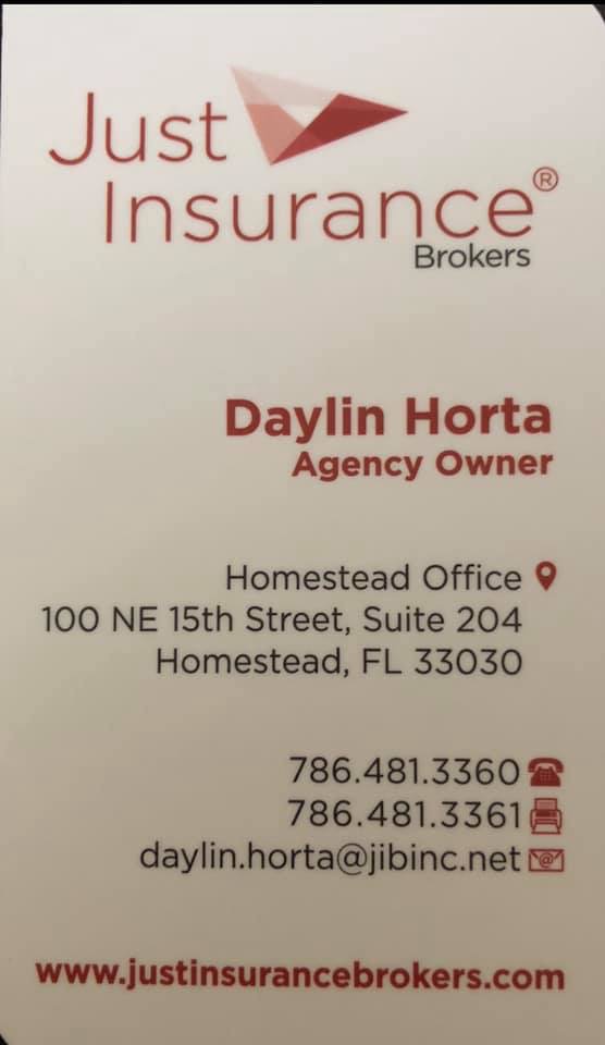 Just Insurance Brokers | 100 NE 15th St Suite 204, Homestead, FL 33030, USA | Phone: (786) 481-3360