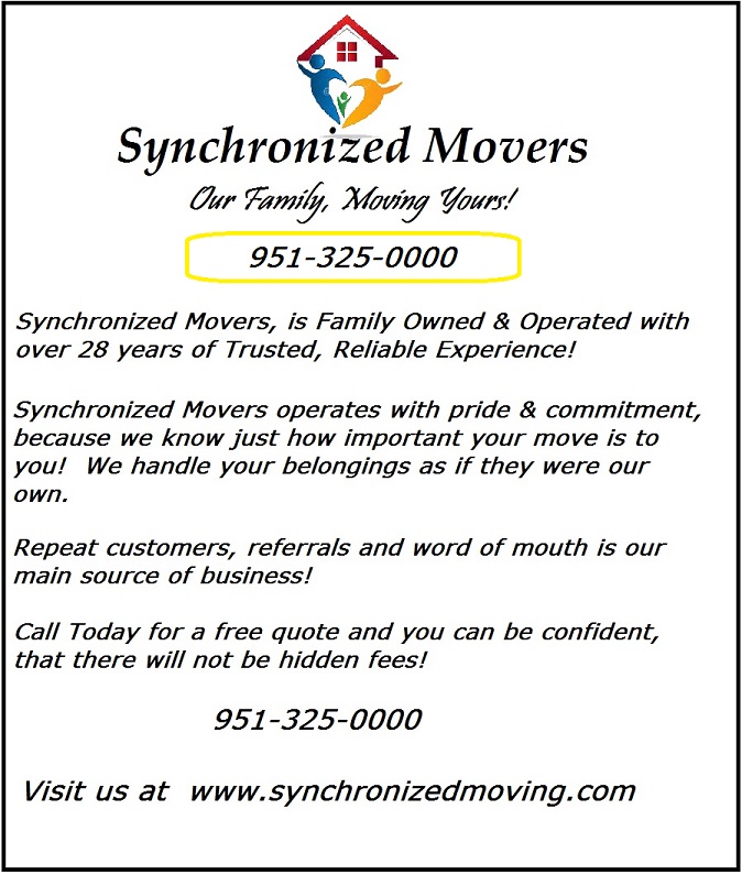 Synchronized Moving | 5001 E Florida Ave, 732, Hemet, CA 92545, USA | Phone: (951) 325-0000