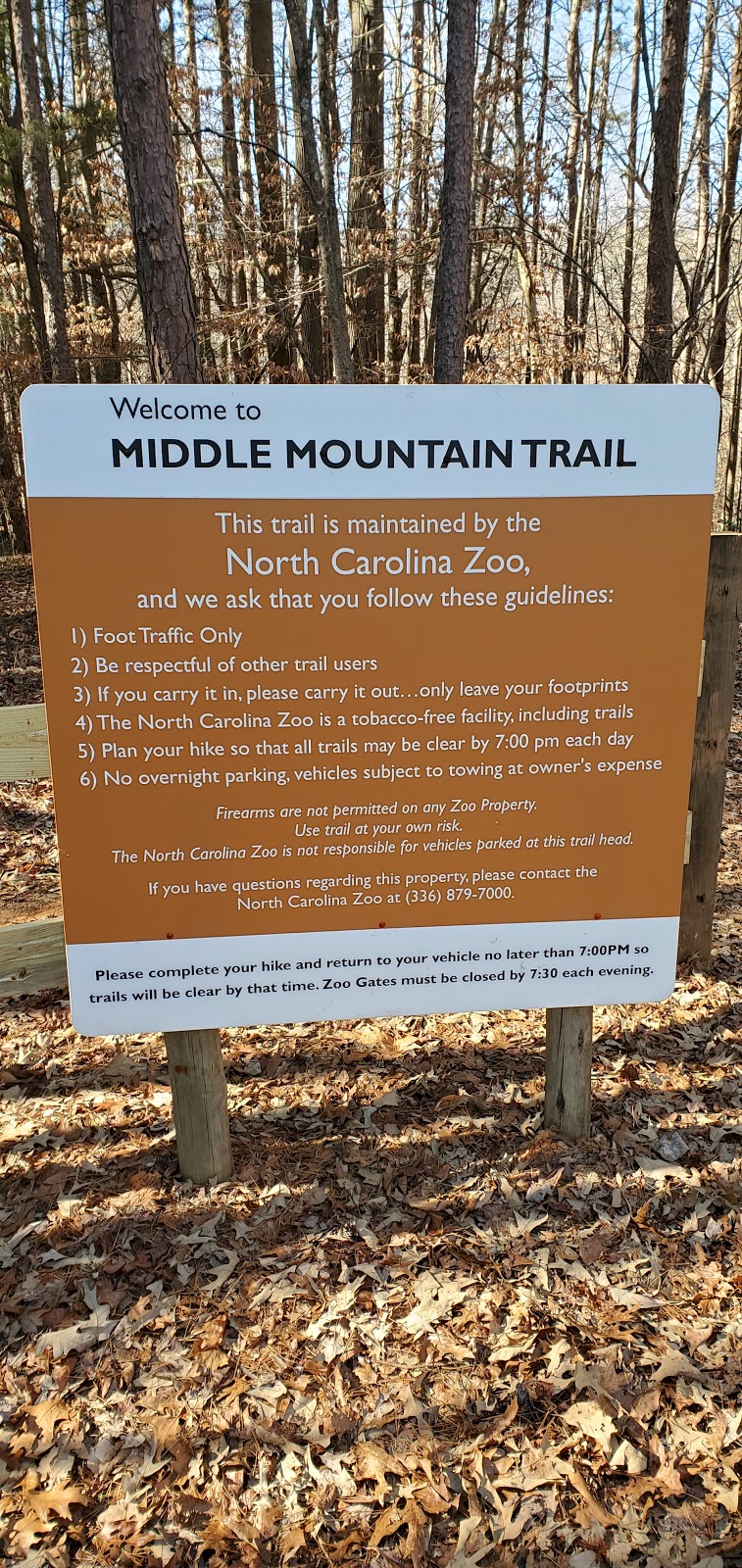 NC Zoo Middle Mountain Trailhead | Woodell Country Rd, Asheboro, NC 27205, USA | Phone: (800) 488-0444