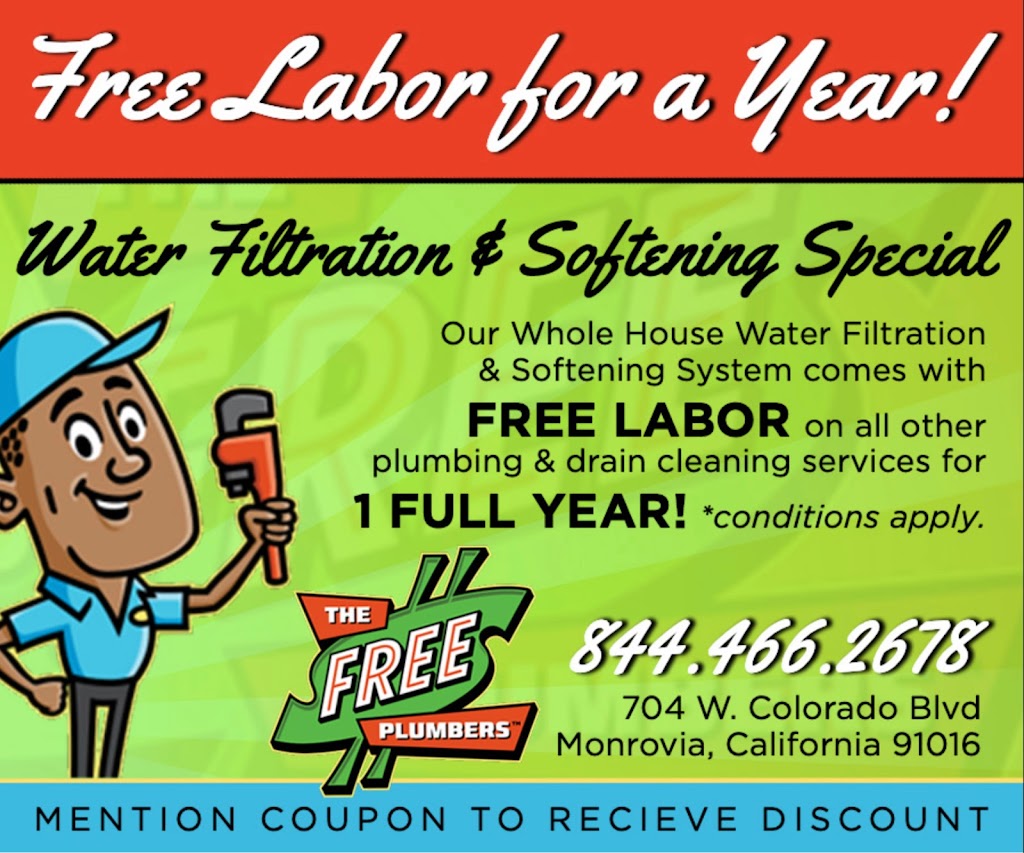 The Free Plumbers | 704 W Colorado Blvd, Monrovia, CA 91016, USA | Phone: (626) 394-9641