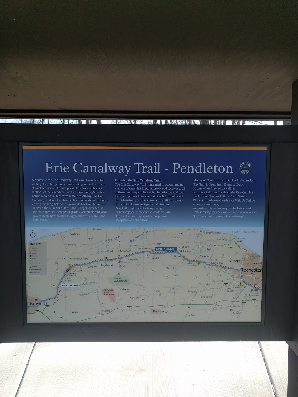 Erie Canalway Trail - Pendleton - Parking | 6000-6174 E Canal Rd, Lockport, NY 14094, USA | Phone: (800) 422-6257