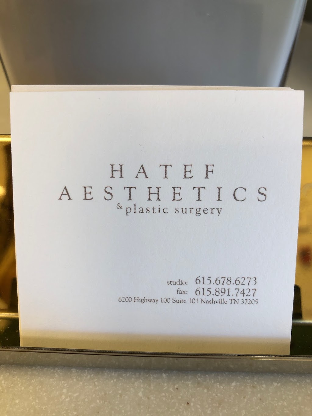 Hatef Aesthetics | 6200 TN-100 Suite 101, Nashville, TN 37205, USA | Phone: (615) 678-6273