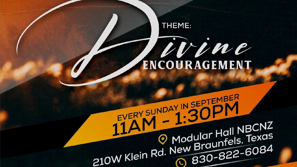 Rccg New Braunfels Texas | Modular Hall NBCNZ, 210 W Klein Rd, New Braunfels, TX 78130, USA | Phone: (830) 822-6084