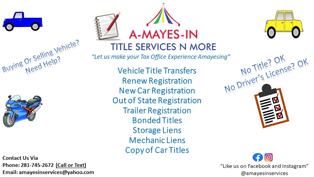 www.facebook.com/amayesinservices | 606 Chambers Rd, Crosby, TX 77532, USA | Phone: (281) 745-2672