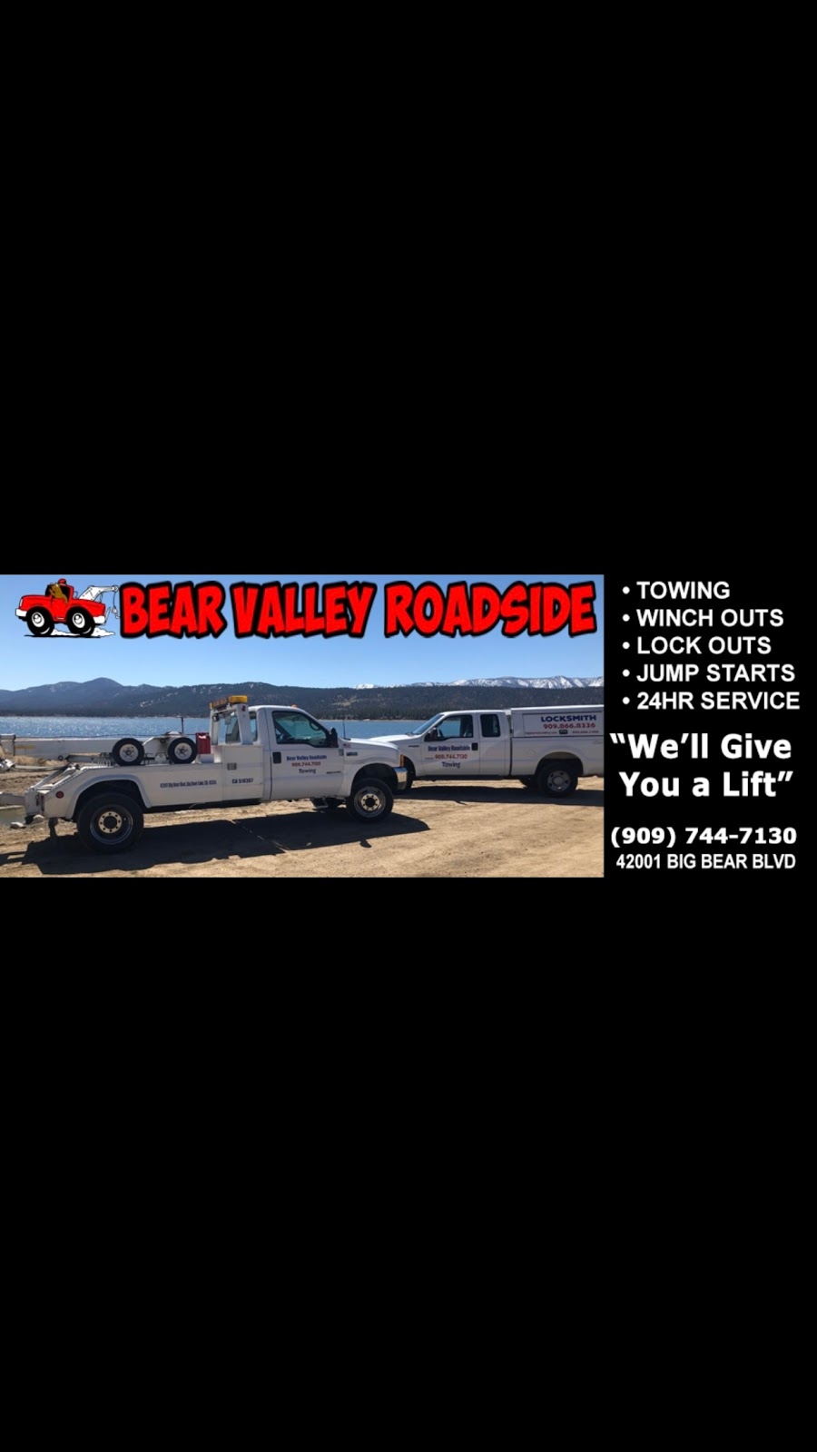 Bear Valley Roadside | 42001 Big Bear Blvd, Big Bear Lake, CA 92315, USA | Phone: (909) 744-7130