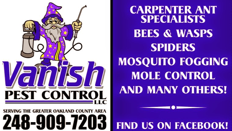 Vanish Pest Control | 228 Steadfield St, Commerce Charter Twp, MI 48382, USA | Phone: (248) 909-7203