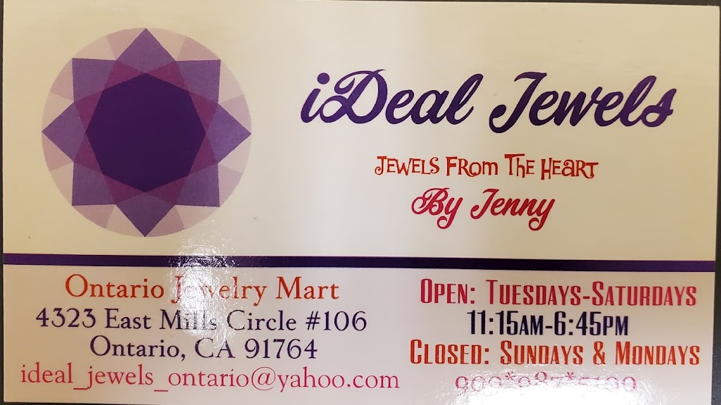 iDeal Jewels | 4323 Mills Cir #106, Ontario, CA 91764 | Phone: (909) 987-5100