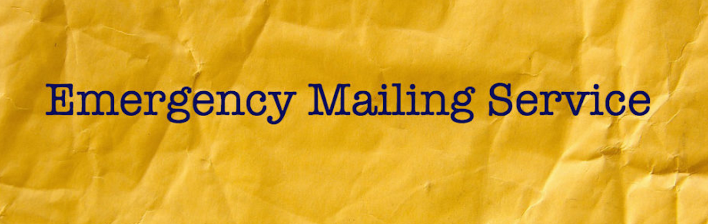 Emergency Mailing Service | 132 Van Liew Ave, Milltown, NJ 08850, USA | Phone: (732) 543-0143