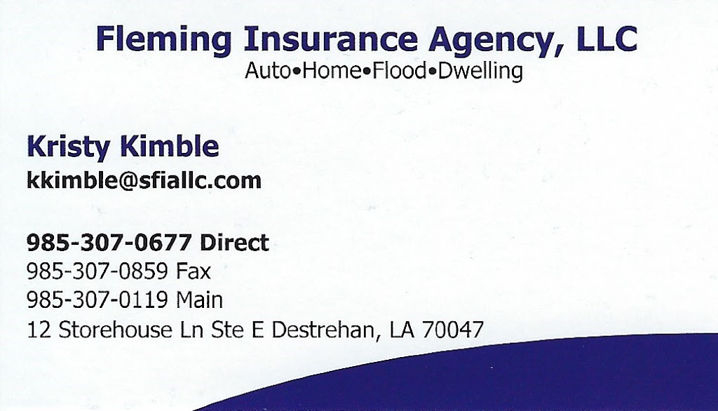 Fleming Insurance | 12 Storehouse Ln suite e, Destrehan, LA 70047, USA | Phone: (985) 307-0677