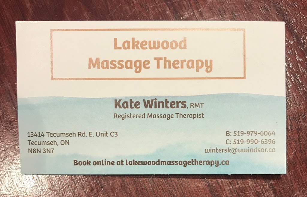 Lakewood Massage Therapy | 13580 Tecumseh Rd E, Windsor, ON N8N 3N7, Canada | Phone: (519) 979-6064