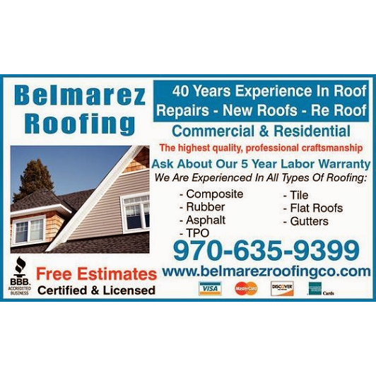 Belmarez Roofing | 2707 W Eisenhower Blvd Suite 1, Loveland, CO 80537, USA | Phone: (970) 635-9399