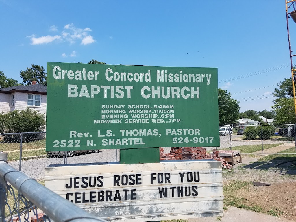 Greater Concord Missionary | 2522 N Shartel Ave, Oklahoma City, OK 73103, USA | Phone: (405) 524-9017