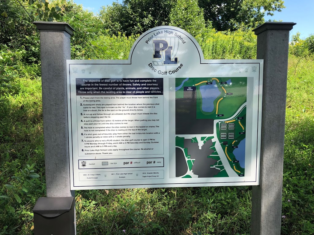 Prior Lake High School Disc Golf Course | 7373 150th St W, Savage, MN 55378, USA | Phone: (952) 226-8600