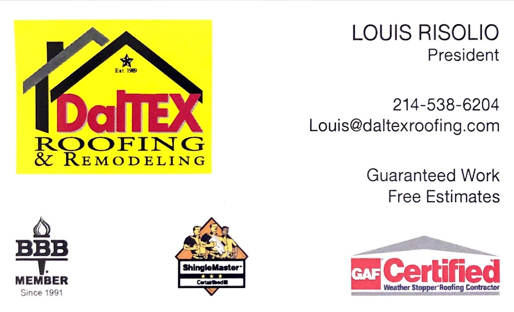 Daltex Roofing & Remodeling Inc | 17800 Dickerson St STE 114, Dallas, TX 75252 | Phone: (214) 538-6204