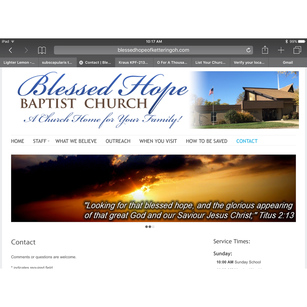 Blessed Hope Baptist Church | 3151 Annabelle Dr, Kettering, OH 45429, USA | Phone: (937) 298-7675