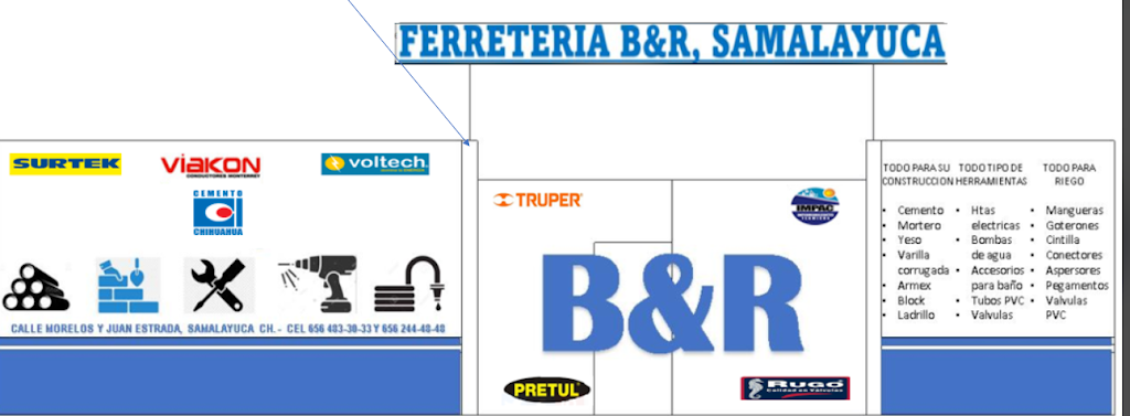 FERRETERIA B&R, SAMALAYUCA | miguel hidalgo, C. Agustín Esparza, 32730 Samalayuca, Chih., Mexico | Phone: 656 244 4848