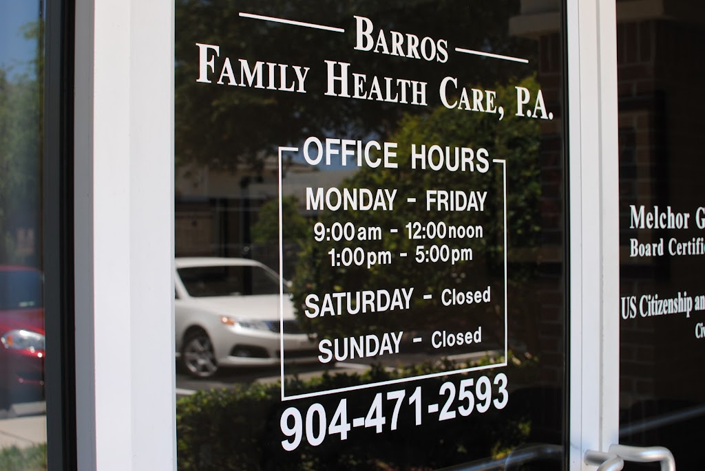 Barros Family Healthcare | 1301 Plantation Island Dr S STE 102B, St. Augustine, FL 32080, USA | Phone: (904) 471-2593