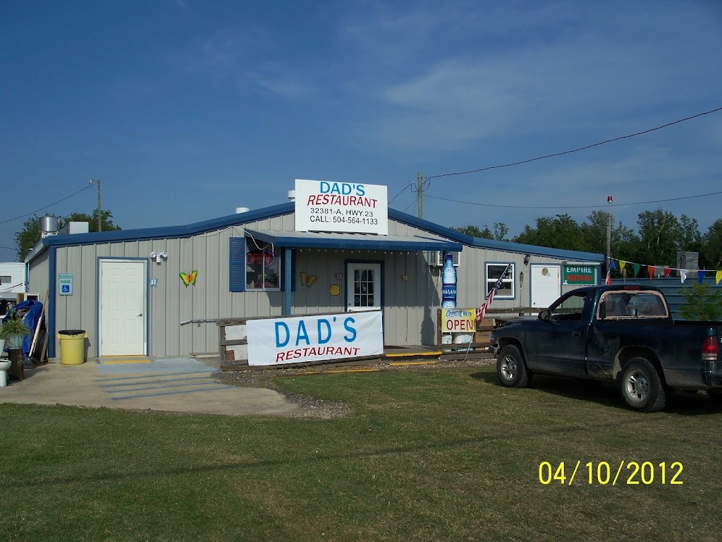 Dads Bar & Grill | North of The Empire Over Pass 32381, LA-23, Empire, LA 70050, USA | Phone: (504) 564-1133