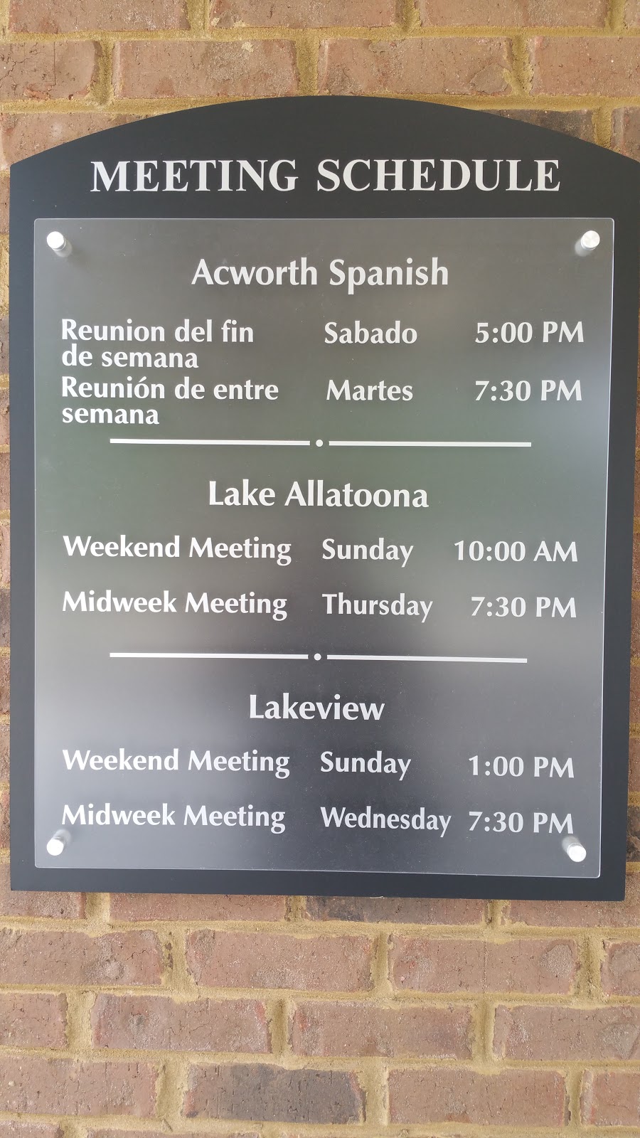 Acworth Kingdom Hall of Jehovahs Witnesses | 2515 Old Hwy 92, Acworth, GA 30102, USA | Phone: (770) 672-6838