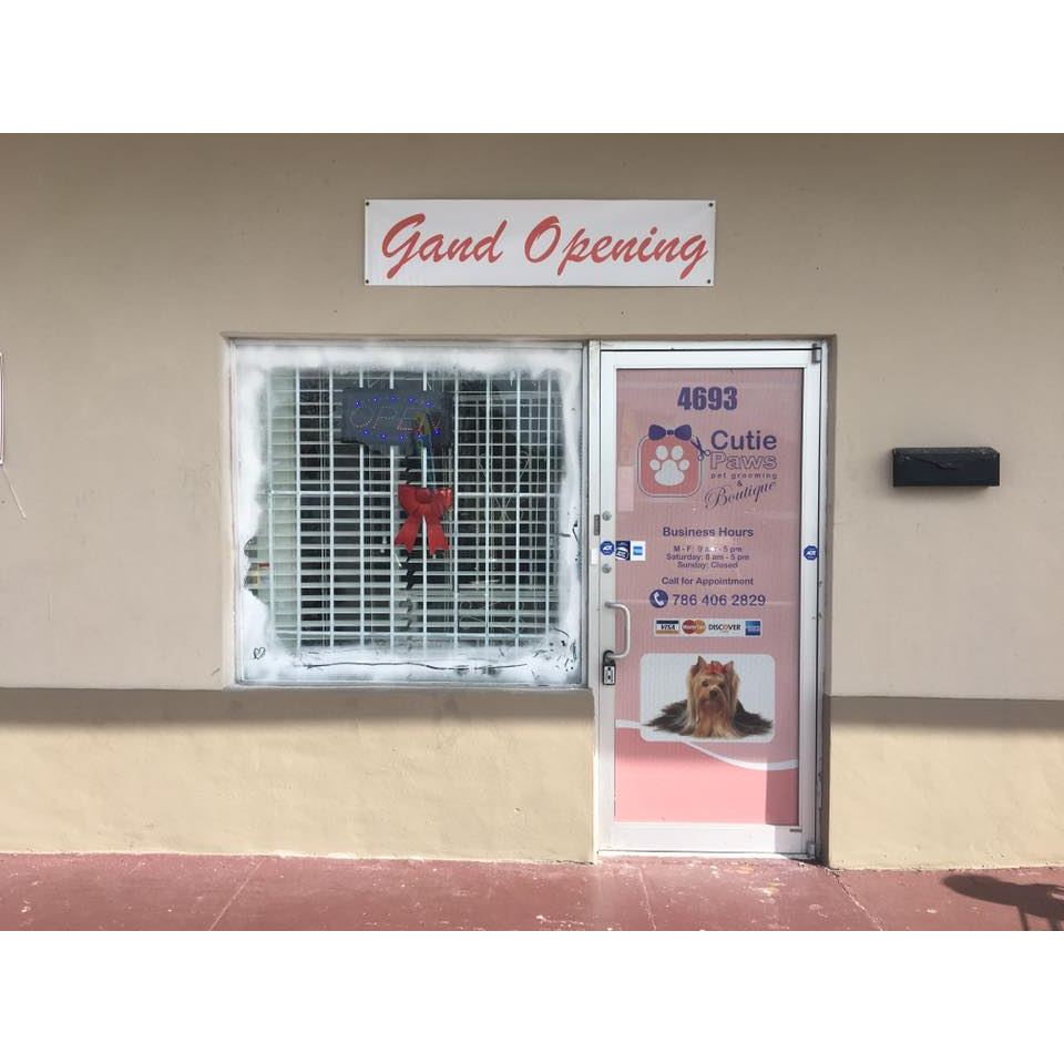 Cutie Paws Pet Grooming Inc | 4693 NW 199th St, Miami Gardens, FL 33055, USA | Phone: (786) 440-7212