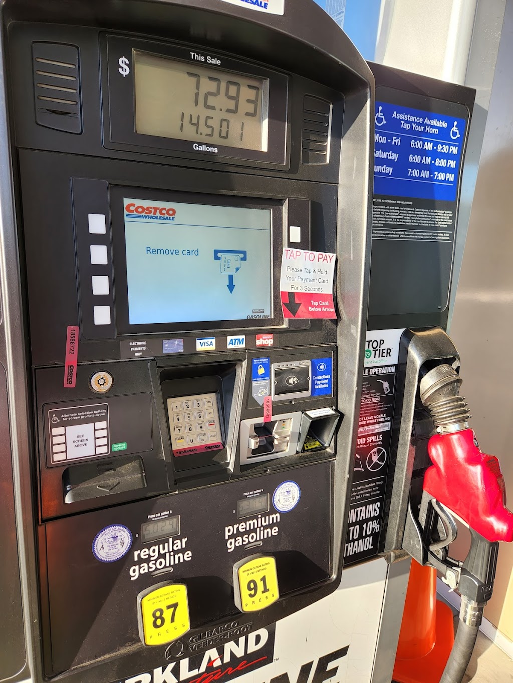 Costco Gas Station | 2440 Daniels St, Manteca, CA 95337, USA | Phone: (209) 825-8200