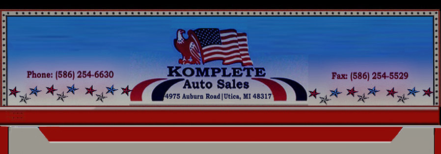 Komplete Auto Sales | Komplete Auto Sales, 4975 Auburn Rd, Utica, MI 48317, USA | Phone: (586) 254-6630