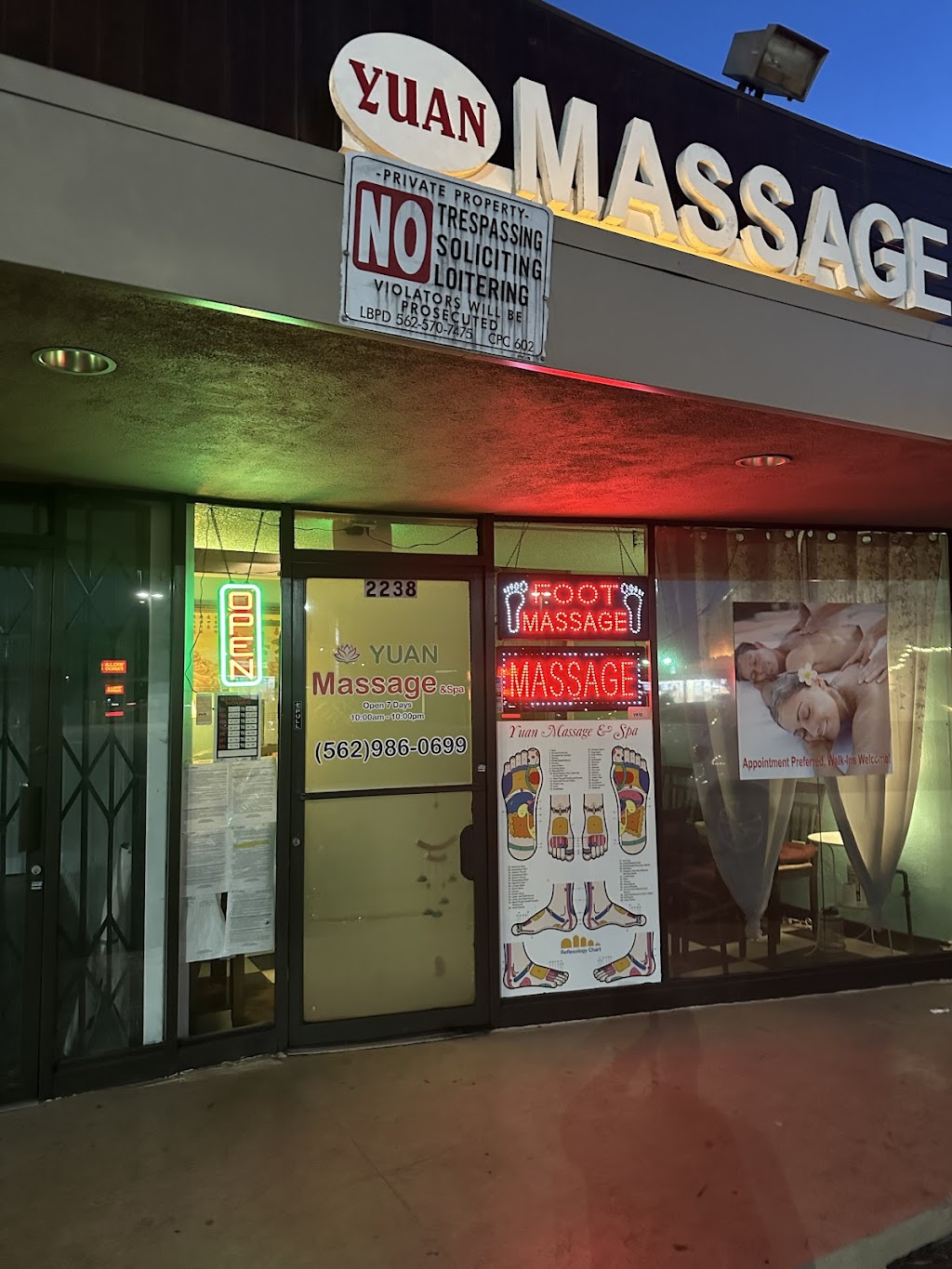 YUAN Massage & Spa | 2238 E 7th St, Long Beach, CA 90804, USA | Phone: (562) 986-0699