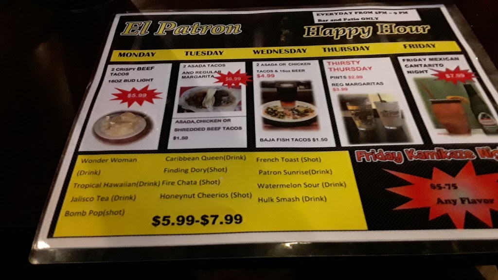 El Patron Bar and Grill | 4803 Panama Ln, Bakersfield, CA 93313 | Phone: (661) 834-5834