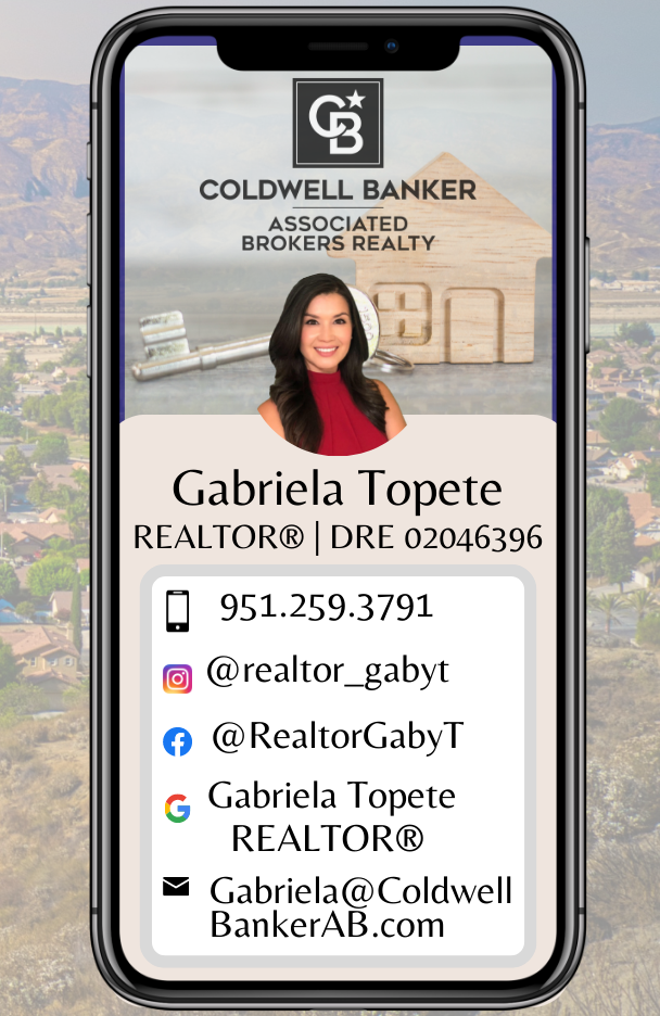 Gabriela Topete | REALTOR® with Coldwell Banker ABR | 29950 Haun Rd Suite #101, Menifee, CA 92586, USA | Phone: (951) 259-3791