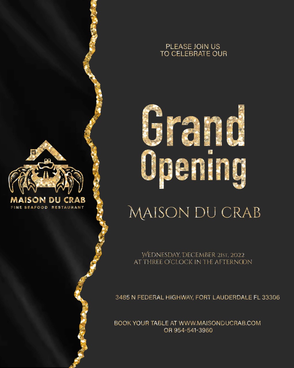 Maison Du Crab | 3485 N Federal Hwy, Oakland Park, FL 33306, USA | Phone: (954) 541-3960