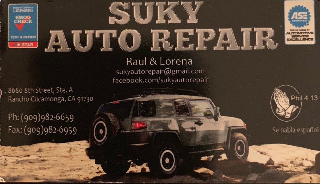 Suky Auto Repair | 8680 8th St, Rancho Cucamonga, CA 91730, USA | Phone: (909) 982-6659