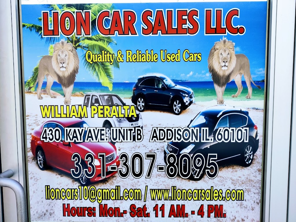 Lion Car Sales & Repair LLC. | 430 Kay Ave UNIT B, Addison, IL 60101, USA | Phone: (331) 307-8095