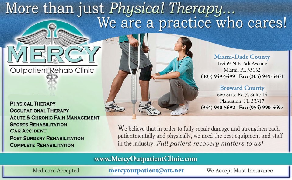 Mercy Outpatient Rehab Clinic | 660 FL-7 #14, Plantation, FL 33317, USA | Phone: (954) 990-5692