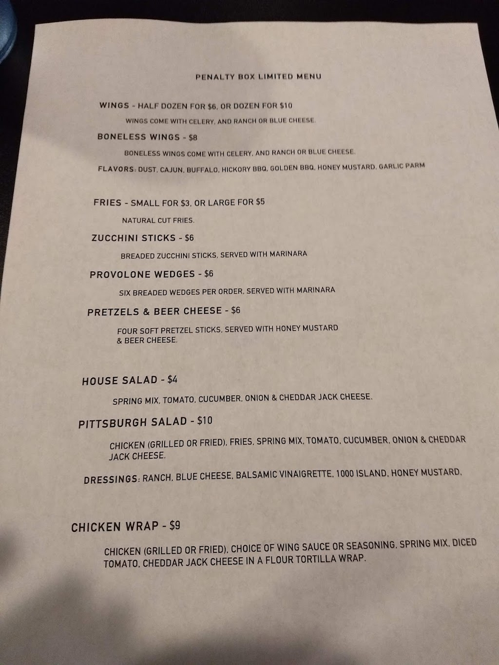 Penalty Box | 1220 Freedom Crider Rd, Freedom, PA 15042, USA | Phone: (724) 774-1214