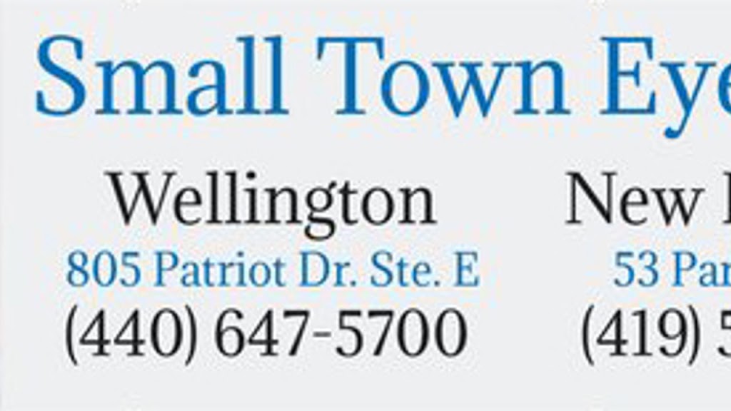 Small Town Eye Care | 805 Patriot Dr E, Wellington, OH 44090, USA | Phone: (440) 647-5700