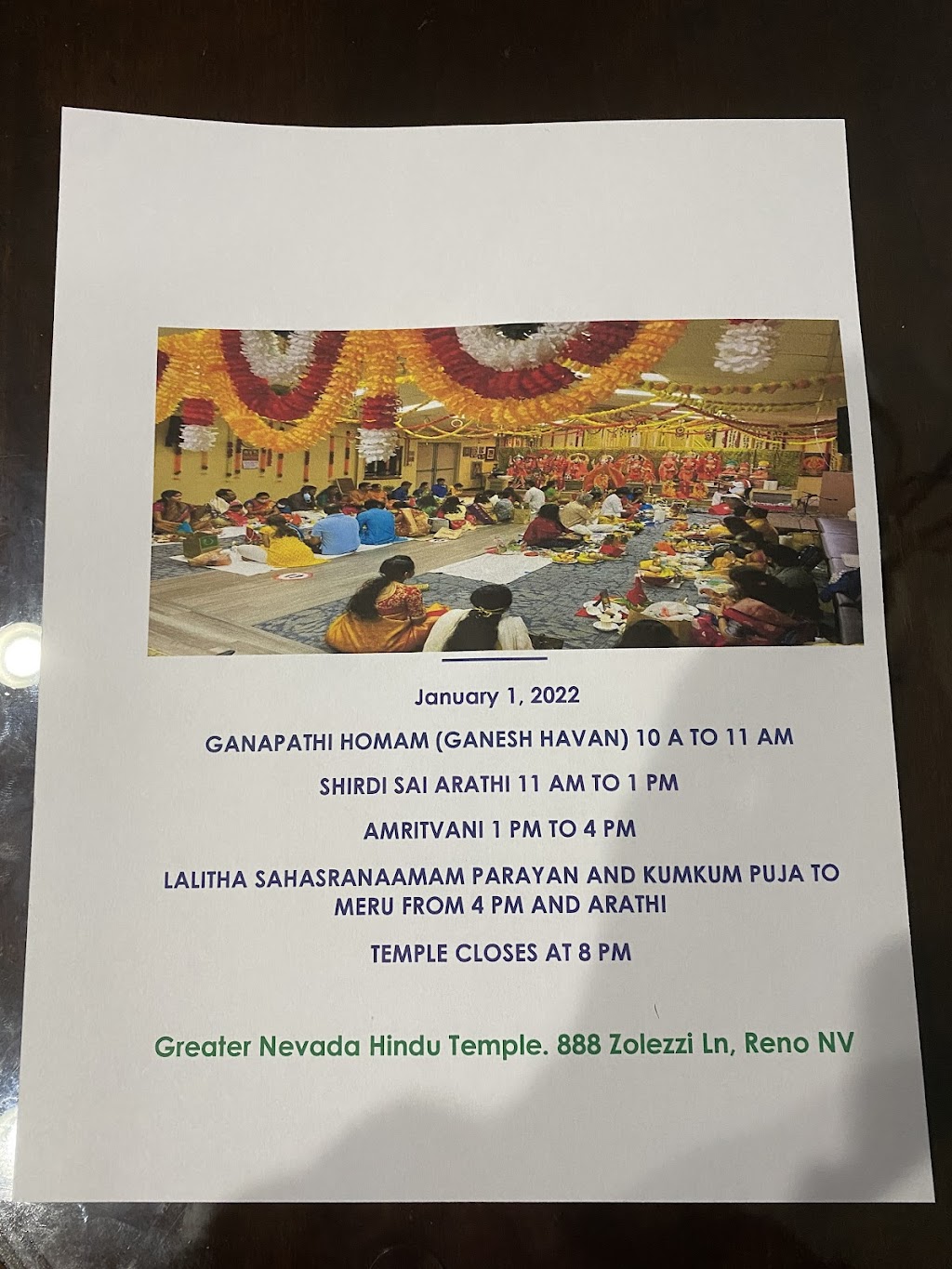 GREATER NEVADA HINDU TEMPLE | 888 Zolezzi Ln, Reno, NV 89511, USA | Phone: (775) 846-4390