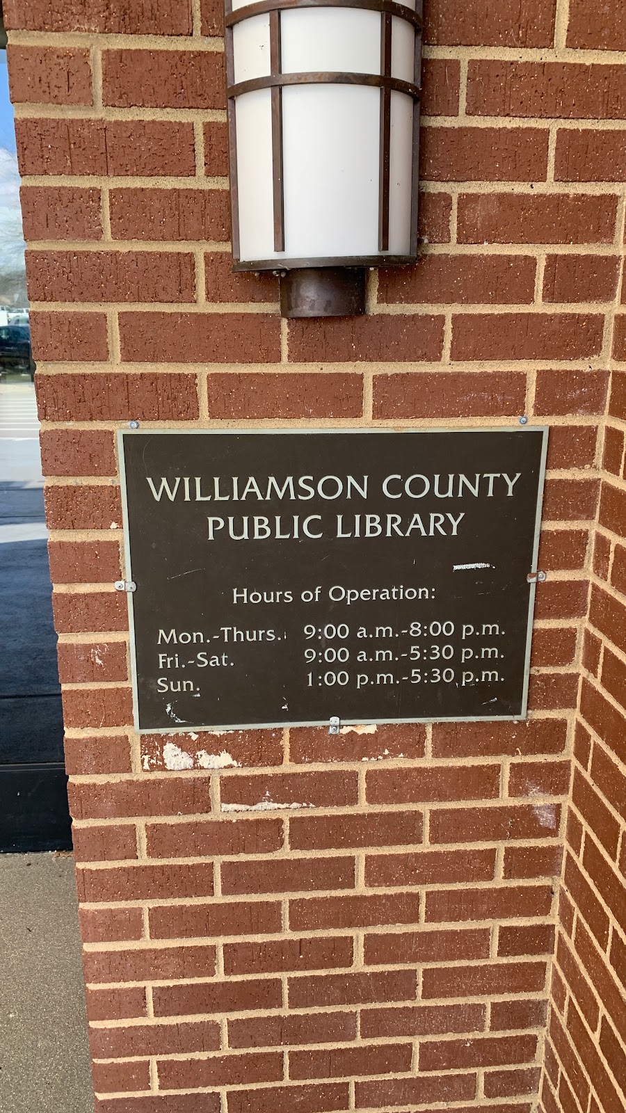 Williamson County Public Library | 1314 Columbia Ave, Franklin, TN 37064, USA | Phone: (615) 794-3105