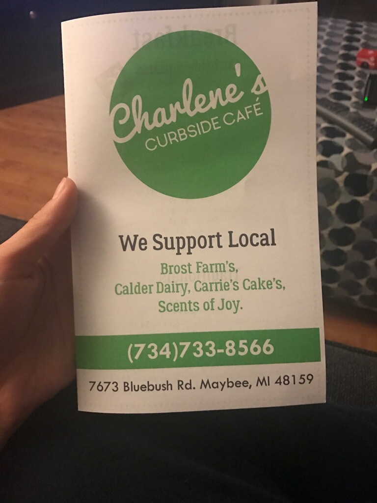 Charlenes Curbside Cafe | 7673 Bluebush Rd, Maybee, MI 48159, USA | Phone: (734) 733-8566