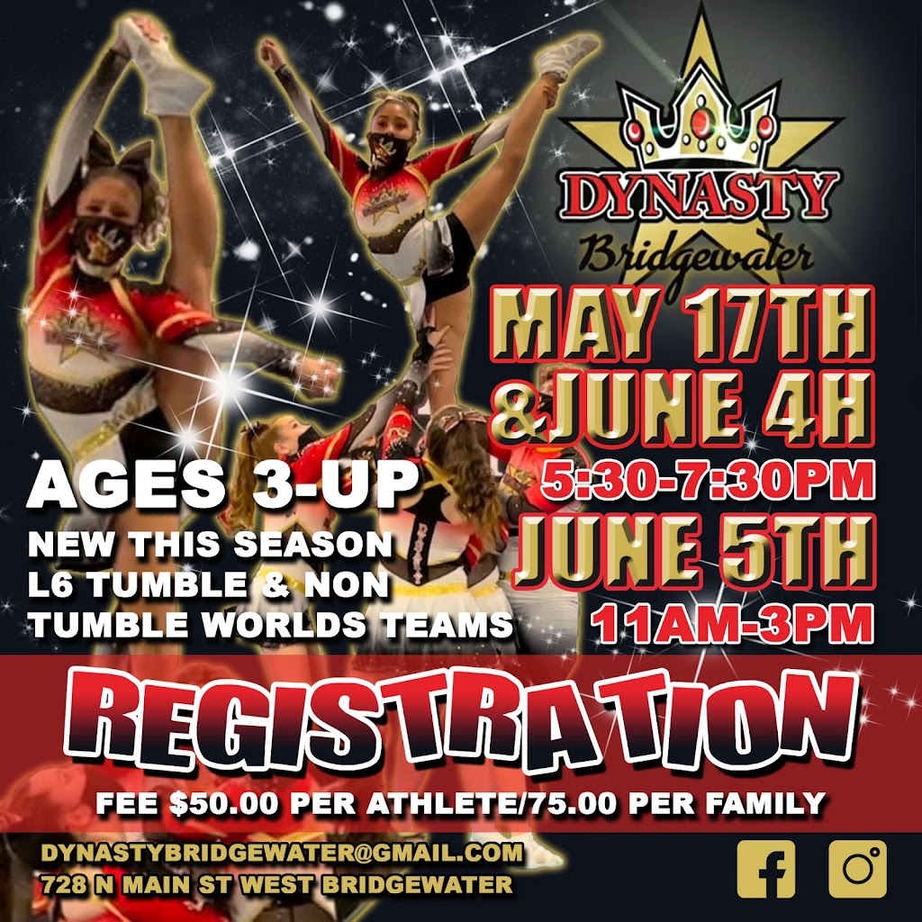 Dynasty Spirit Elite Cheer & Dance - Bridgewater | 728 N Main St, West Bridgewater, MA 02379, USA | Phone: (508) 245-4262