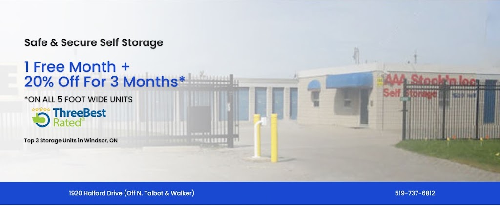 AAA Stock n Lock Self Storage Windsor | 1920 Halford Dr, Windsor, ON N9G 0B8, Canada | Phone: (519) 737-6812
