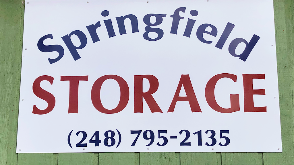 Springfield Storage | 9650 Dixie Hwy, Clarkston, MI 48348, USA | Phone: (248) 795-2135