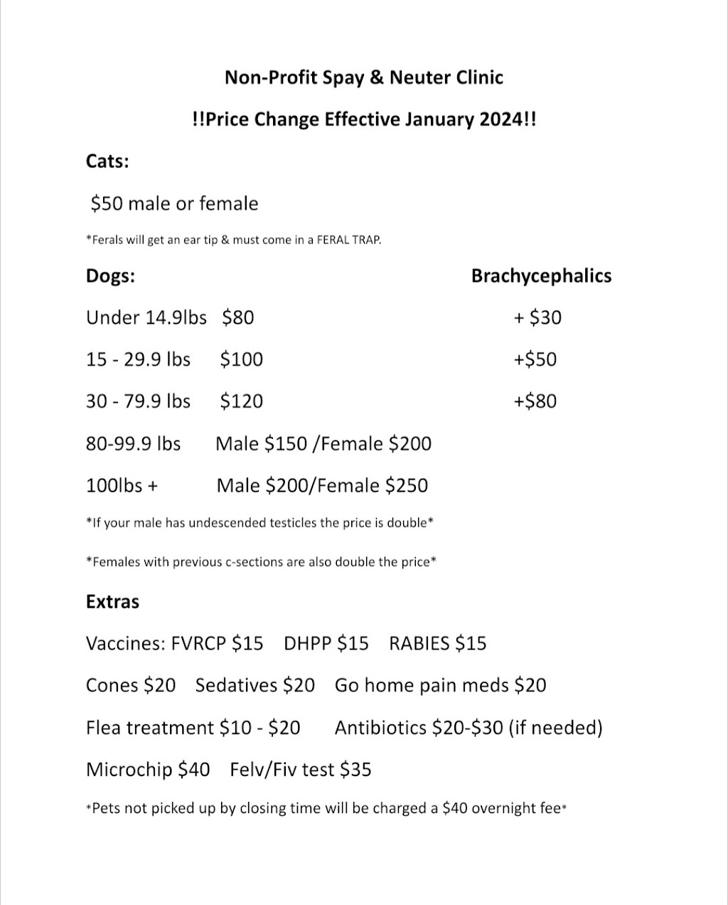 Non Profit Spay & Neuter Clinic | 1315 W Olive Ave, Porterville, CA 93257, USA | Phone: (559) 615-1116