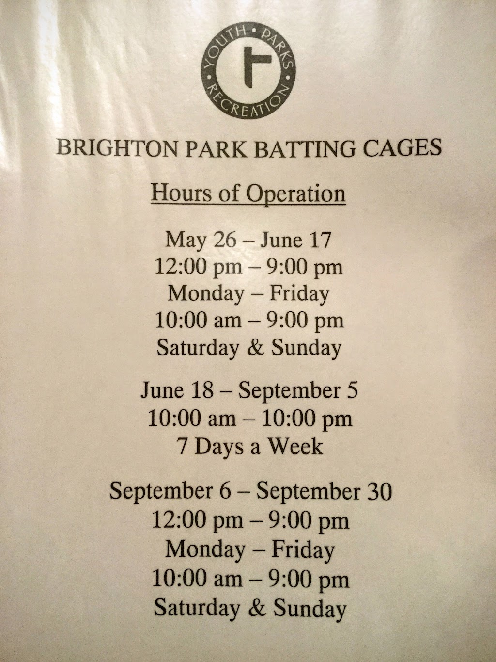 Brighton Batting Cages | 147 Brompton Rd, Tonawanda, NY 14150, USA | Phone: (716) 695-2255