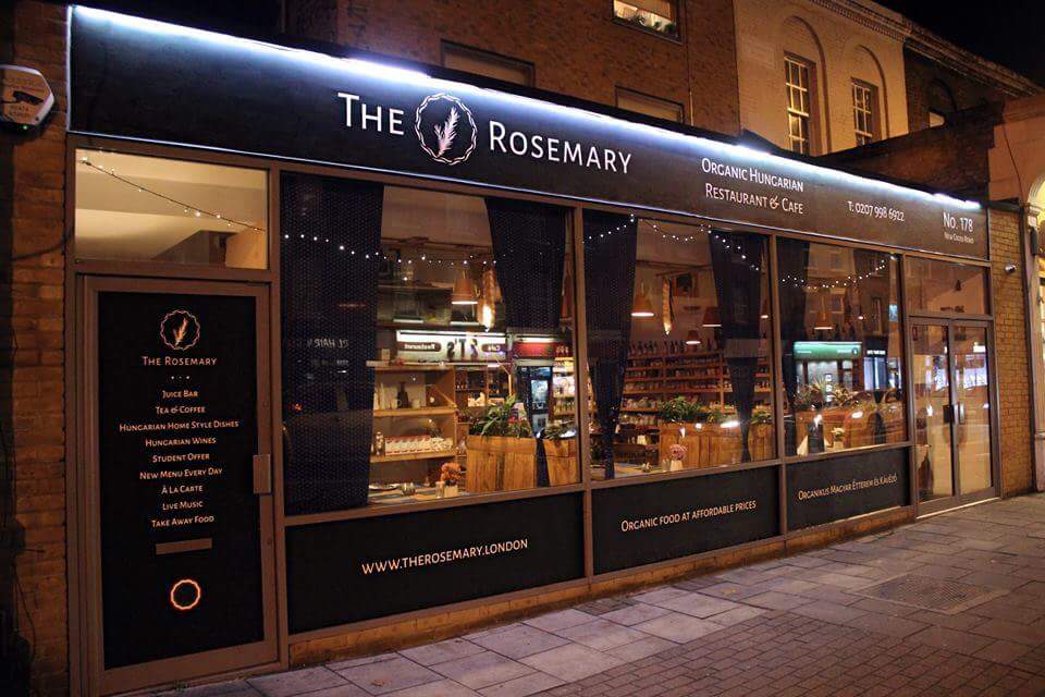 The Rosemary Organic Hungarian Restaurant | 178 New Cross Rd, London SE14 5AA, UK | Phone: 020 7998 6922