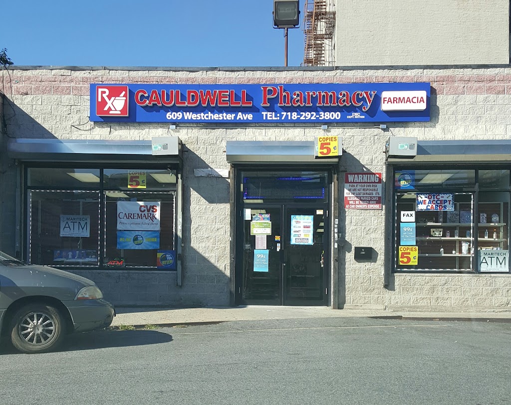 Cauldwell Pharmacy | 609 Westchester Ave, Bronx, NY 10455, USA | Phone: (718) 292-3800